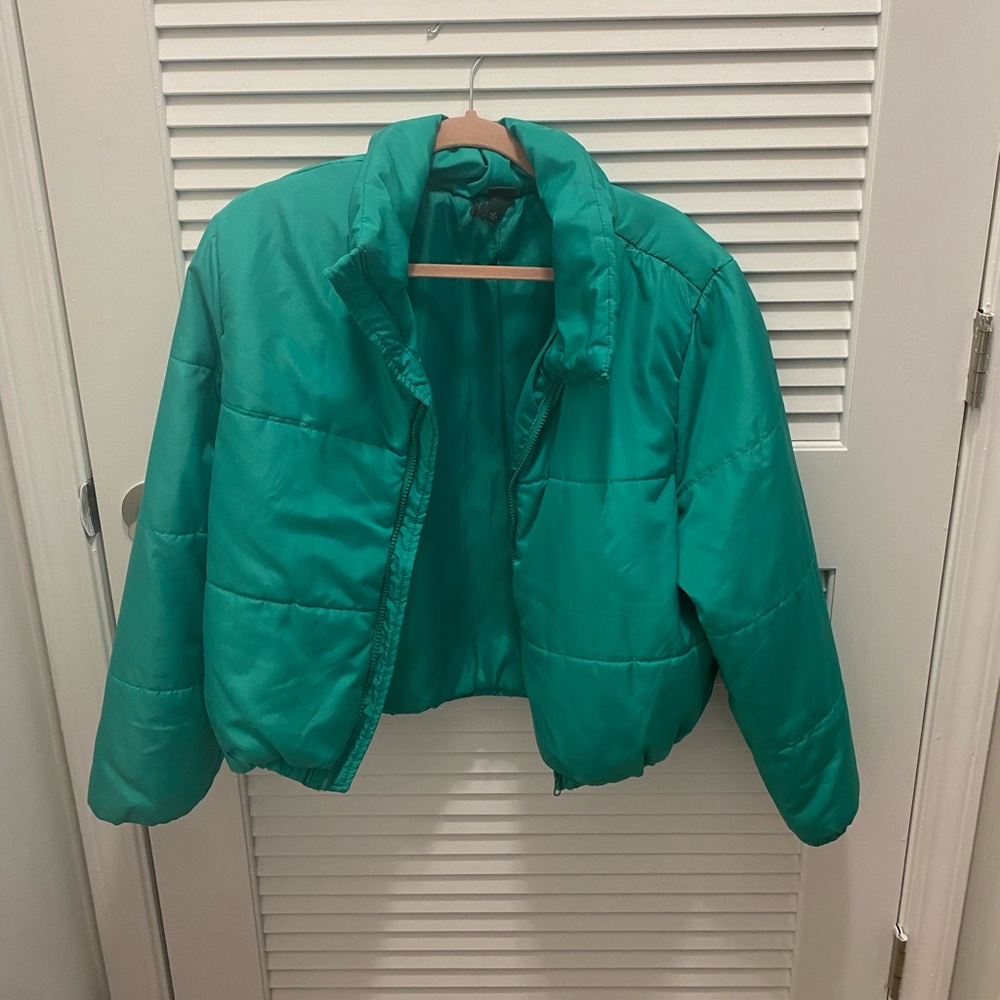 Green Puffer Jacket - image 1